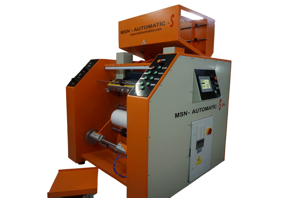 MSN Automatic S XL DL Sliced Stretch Rewinding Machine - Front View