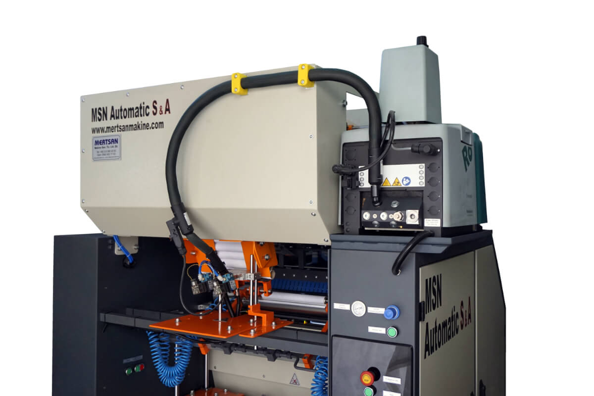 MSN Automatic SA Aluminum Foil Rewinding Machine - Rear View Hotmelt System